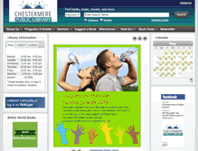 Tablet Screenshot of chestermerepubliclibrary.com